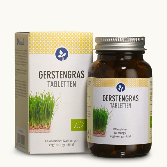 Bio Gerstengras Tabletten Bio Gerstengras Tabletten aus gemahlenem jungen Gerstengras.