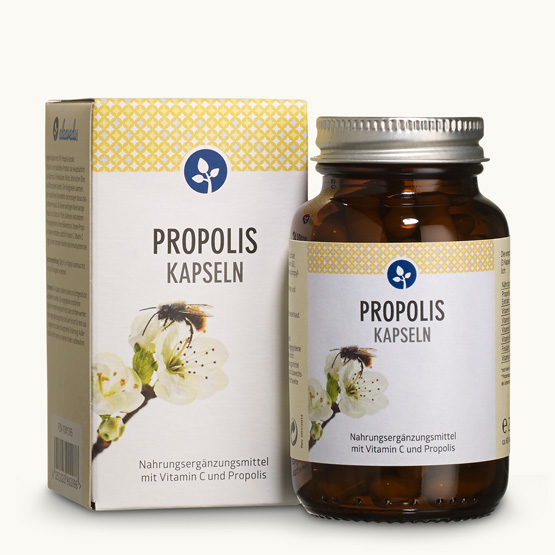 Vegetarische Kapseln mit 19% Propolis-Extrakt und Vitaminen.