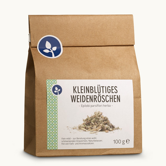Kleinblütiges Weidenröschen Geschnittenes Kraut der kleinblütigen Weidenröschen im Blockbodenbeutel.